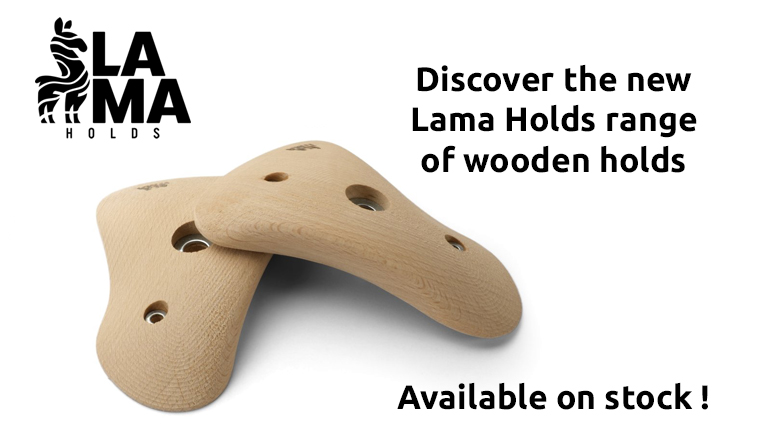 Wooden climbing holds Lama Holds